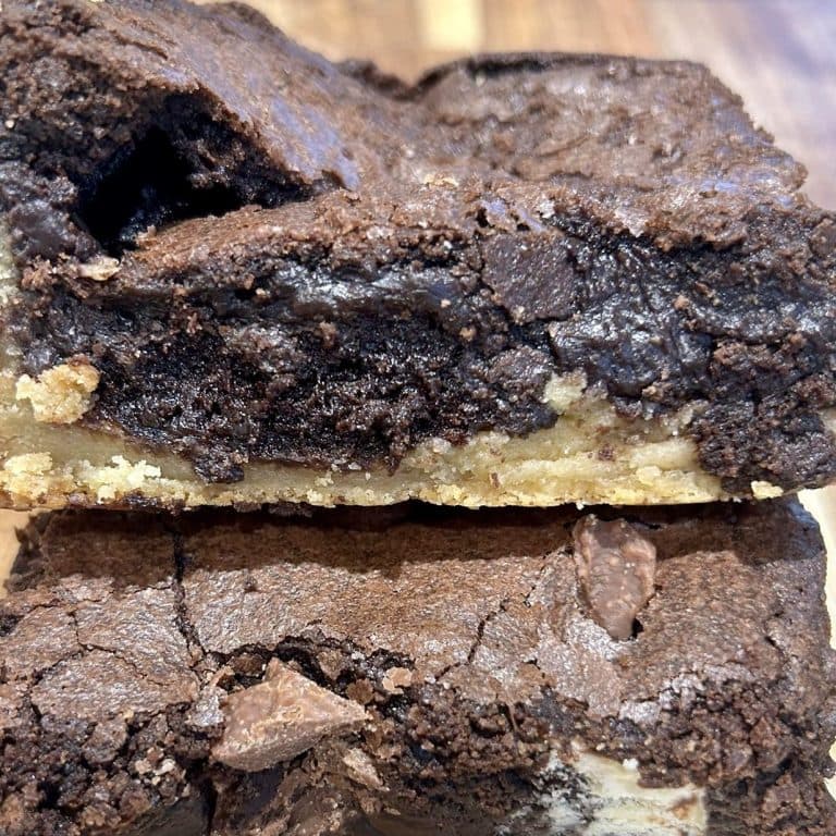 Delicious stack of artisan brownies